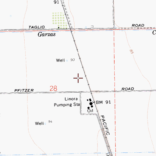 Topographic Map of Linora (historical), CA