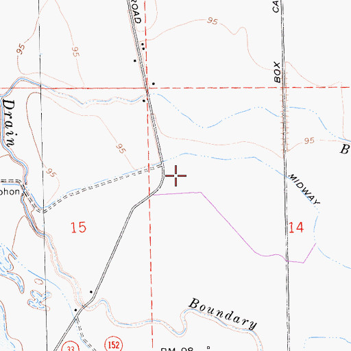 Topographic Map of Midway Ranch (historical), CA