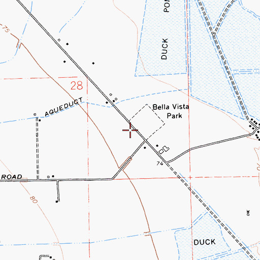 Topographic Map of Outside Creek Elementary School, CA