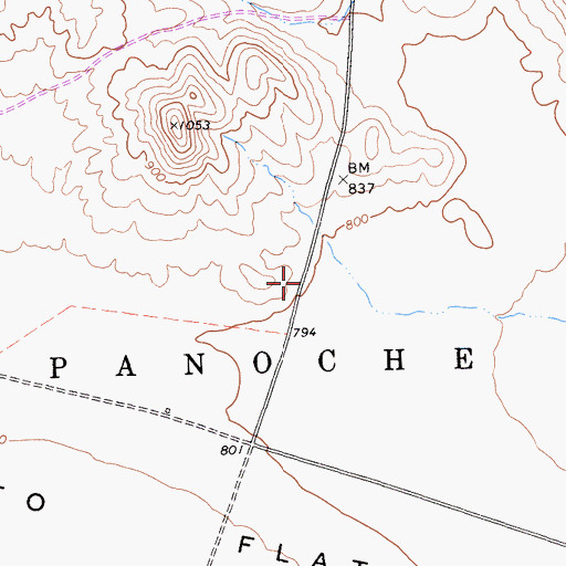 Topographic Map of Ortigalita School (historical), CA