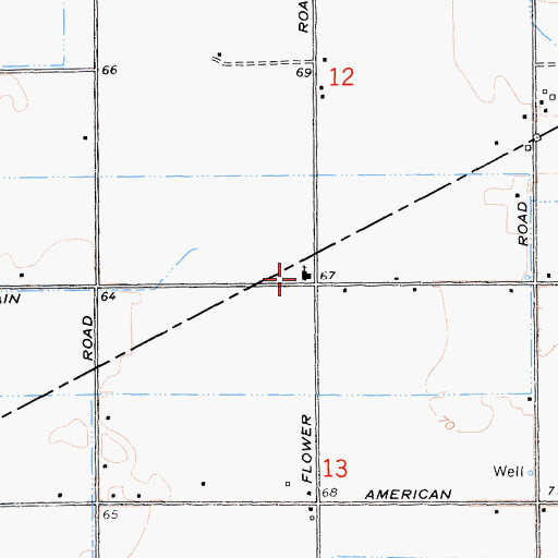 Topographic Map of Prairie Flower School (historical), CA