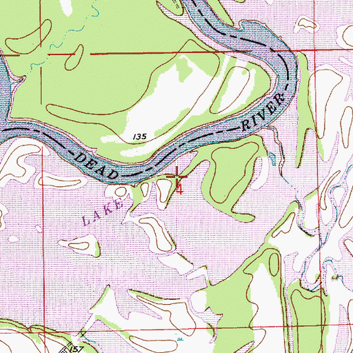 Topographic Map of Coosa Valley, AL