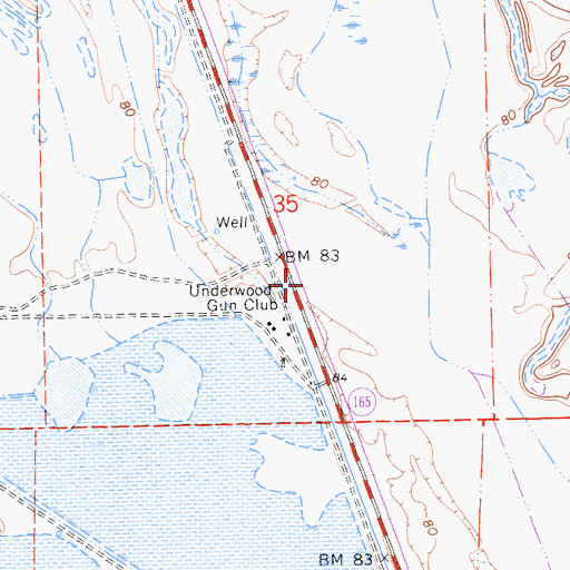 Topographic Map of Underwood Ranch (historical), CA