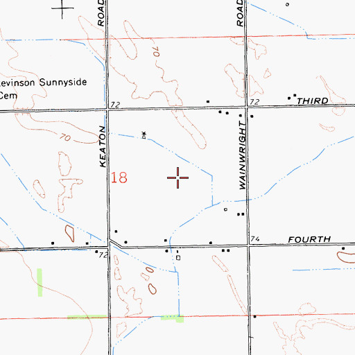 Topographic Map of West End School (historical), CA