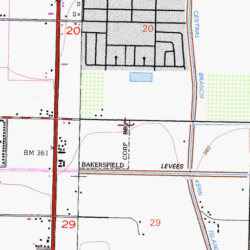 Topographic Map of Brundage School (historical), CA