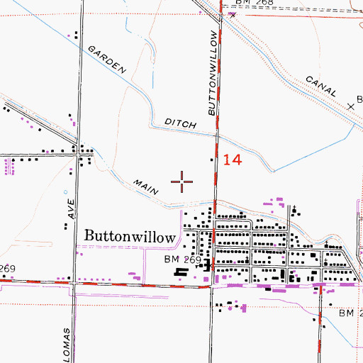 Topographic Map of Miller and Lux Headquarters Ranch (historical), CA