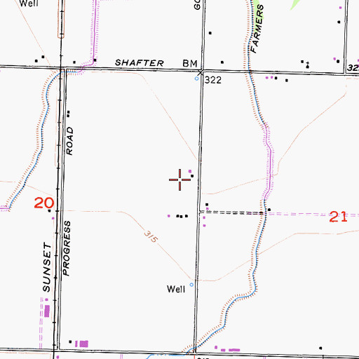Topographic Map of Ordena School (historical), CA