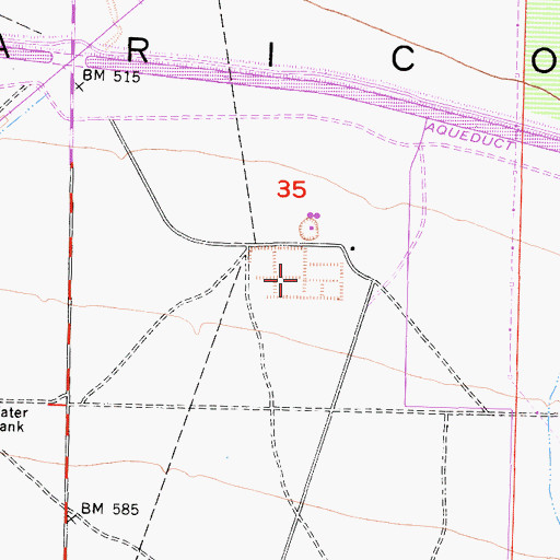 Topographic Map of Pentland Pumping Station (historical), CA
