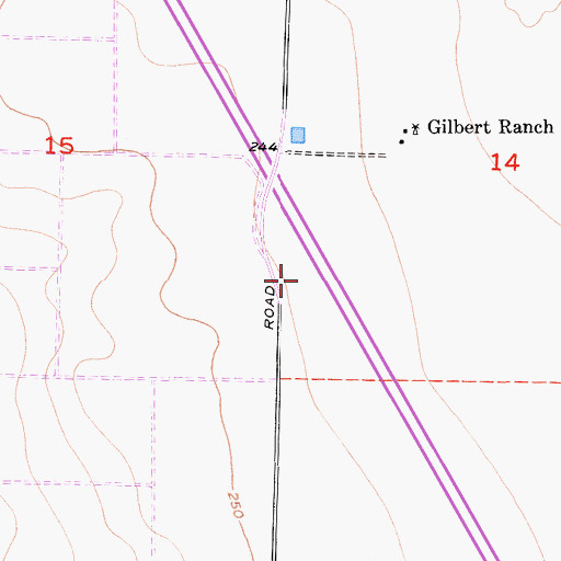 Topographic Map of Reynolds Ranch (historical), CA