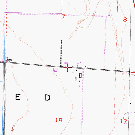 Topographic Map of Shafter Migratory School (historical), CA