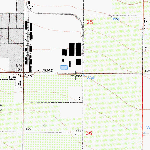 Topographic Map of Vaccaro (historical), CA