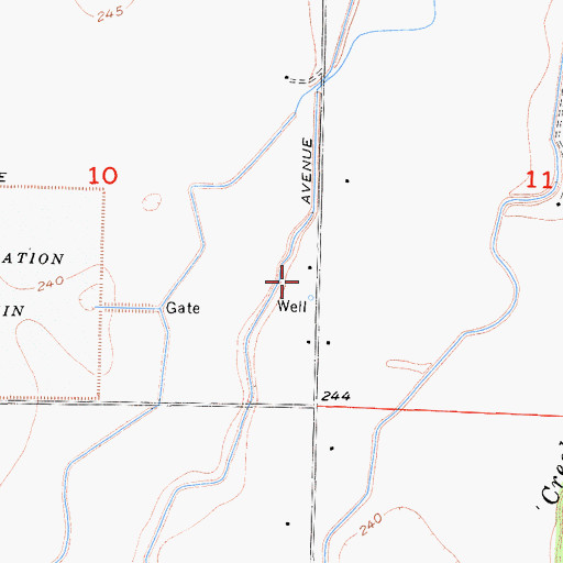 Topographic Map of King School (historical), CA