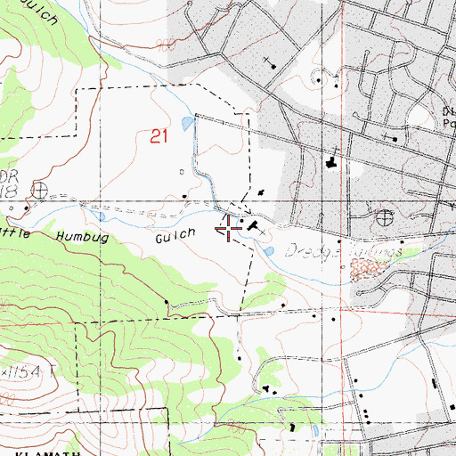 Topographic Map of Bethel Assembly of God Church, CA