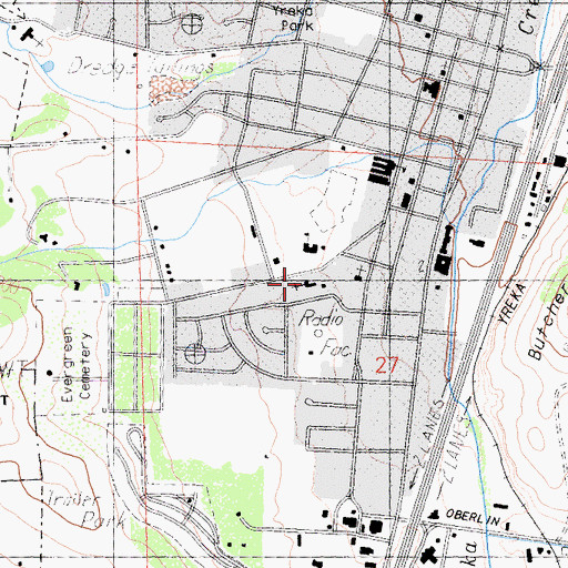 Topographic Map of Church of the Nazarene, CA