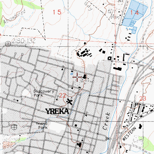 Topographic Map of Discovery High School, CA