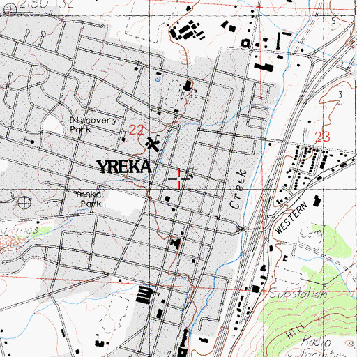 Topographic Map of First Baptist Church, CA
