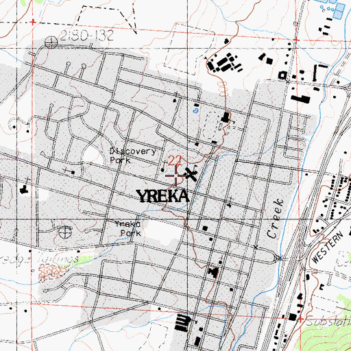 Topographic Map of Gold Street Elementary School, CA