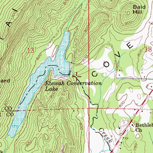 Topographic Map of Nash (historical), AL
