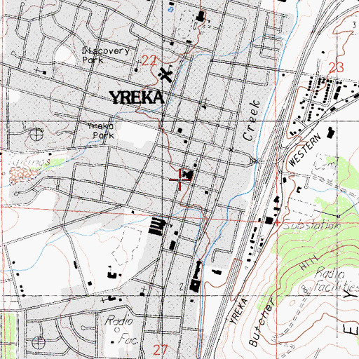 Topographic Map of Saint Josephs Catholic Church, CA