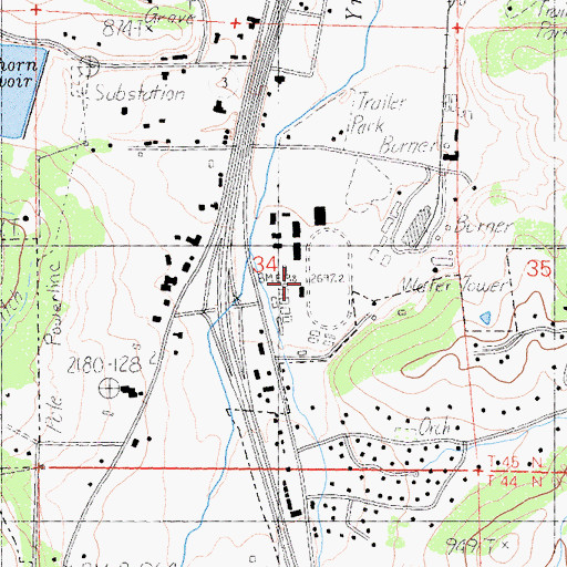 Topographic Map of Siskiyou County Fairgrounds, CA