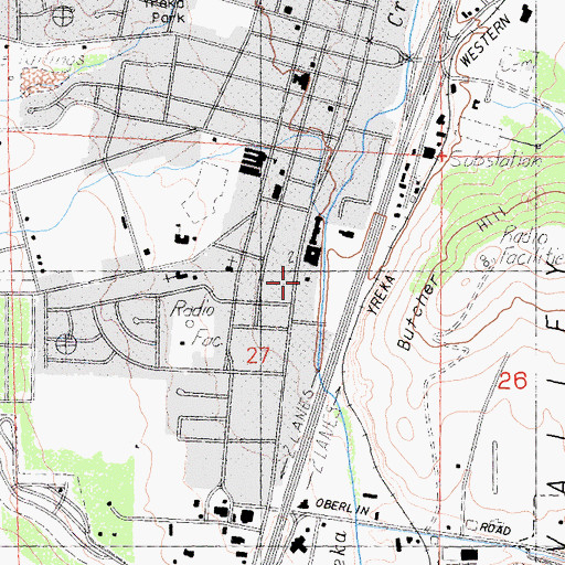 Topographic Map of Siskiyou County Museum, CA