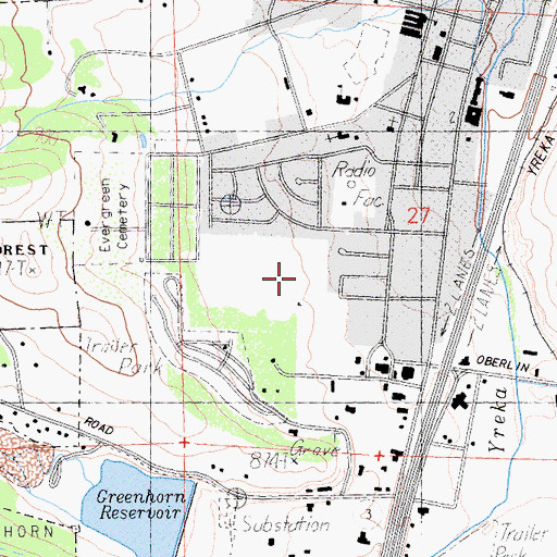 Topographic Map of Fairchild Medical Center, CA