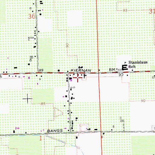 Topographic Map of Advent School (historical), CA