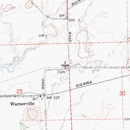 Topographic Map of Dry Creek School (historical), CA