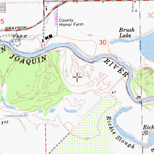Topographic Map of Grider Island, CA