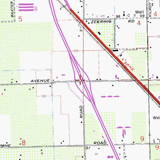 Topographic Map of Monte Vista School (historical), CA