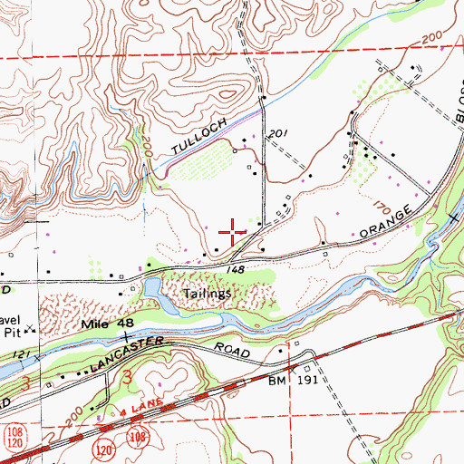 Topographic Map of Orange Blossom School (historical), CA
