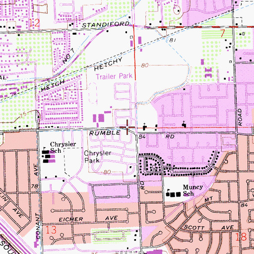 Topographic Map of Prescott School (historical), CA