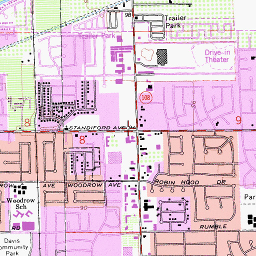 Topographic Map of Sylvan Club (historical), CA