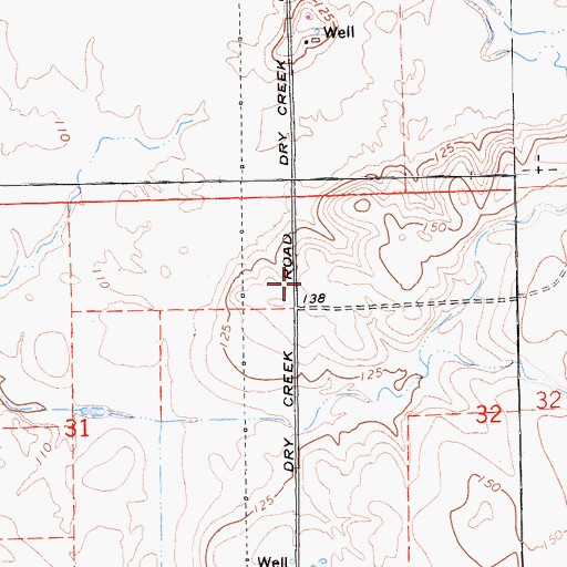 Topographic Map of Dry Creek School (historical), CA