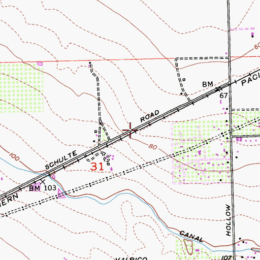 Topographic Map of Ellis (historical), CA