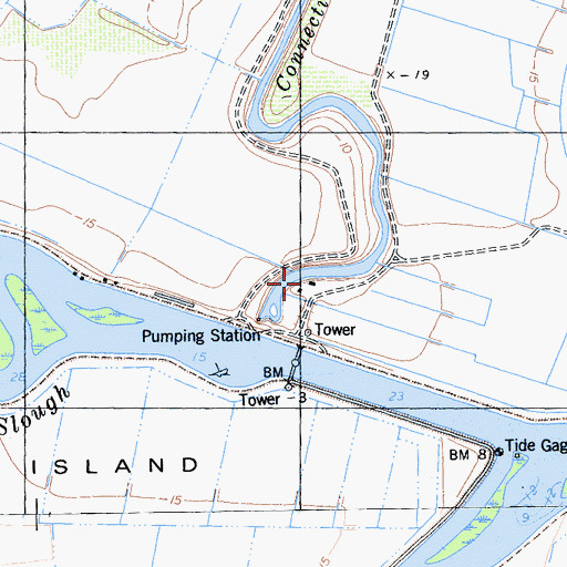 Topographic Map of Venice-Mandeville School (historical), CA