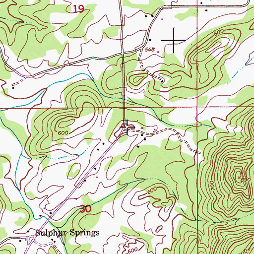 Topographic Map of Boozer (historical), AL