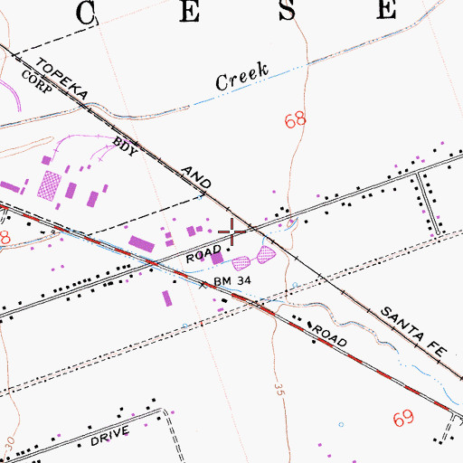 Topographic Map of Larson, CA
