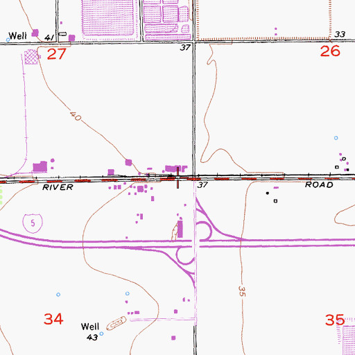 Topographic Map of Hebron (historical), CA