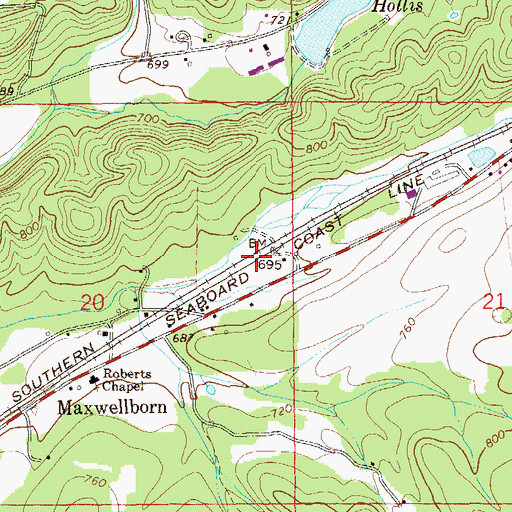 Topographic Map of Kearney (historical), AL