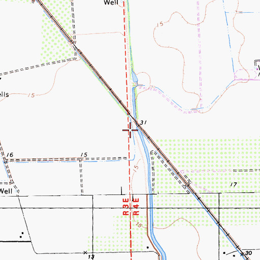 Topographic Map of Marty (historical), CA