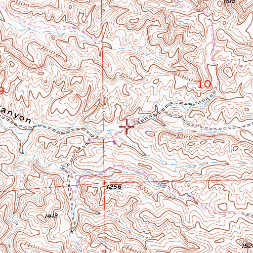 Topographic Map of Hanes Ranch (historical), CA