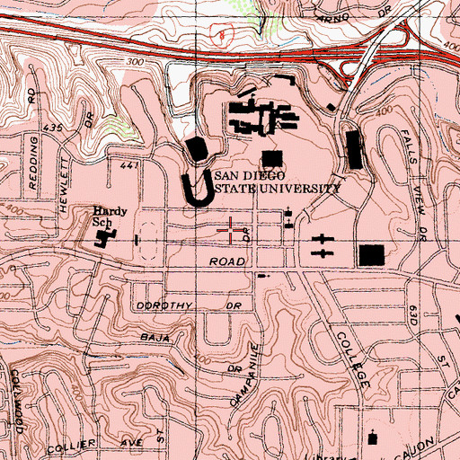 Topographic Map of Gateway Center, CA