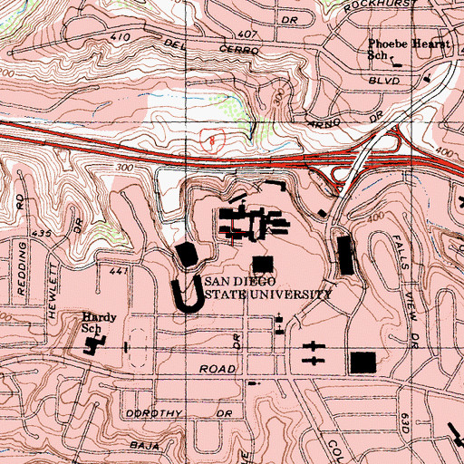 Topographic Map of Hepner Hall, CA