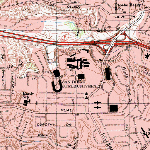 Topographic Map of Love Library, CA