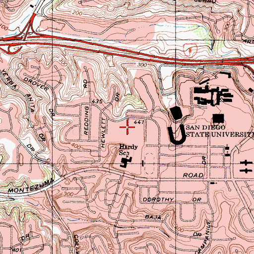 Topographic Map of Smith Field, CA