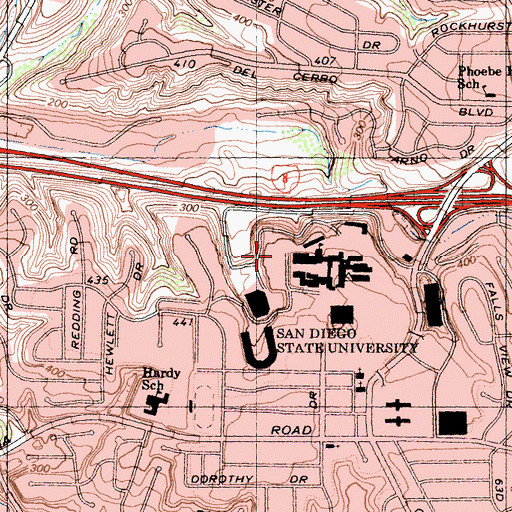 Topographic Map of Storm Hall, CA