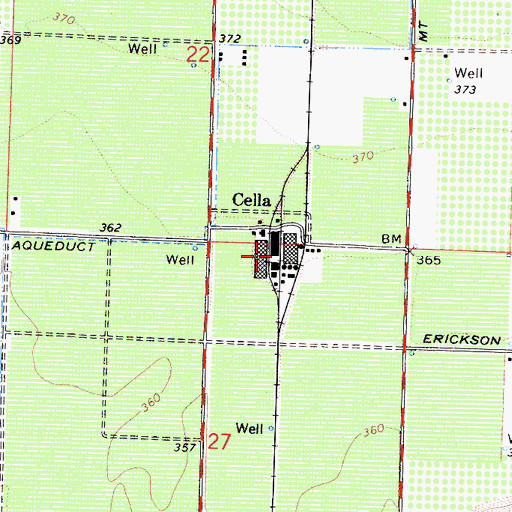 Topographic Map of Wahtoke Winery, CA
