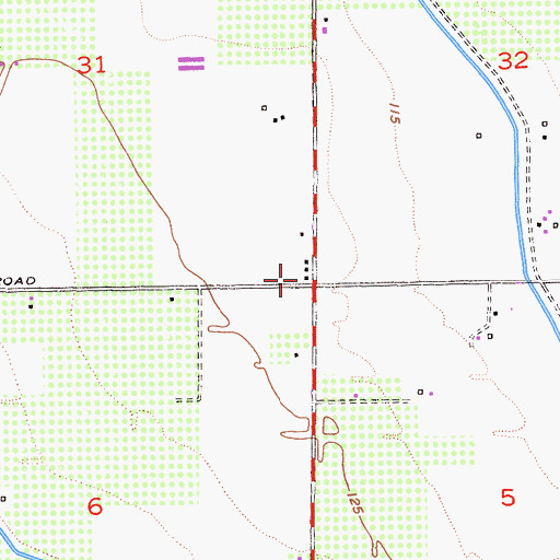 Topographic Map of Cottonwood Church (historical), CA
