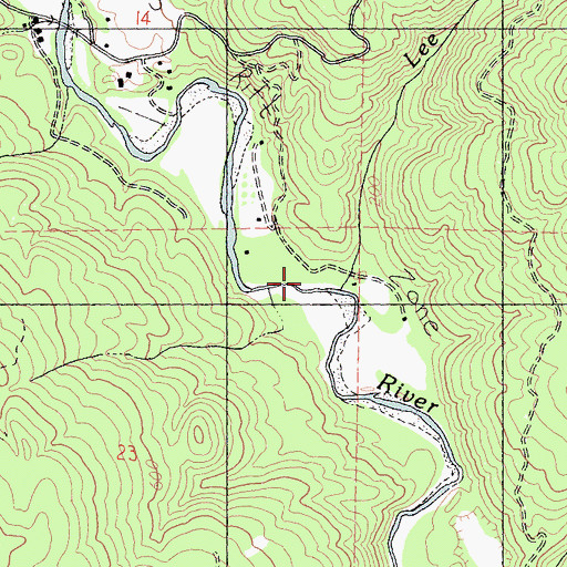Topographic Map of Lee Creek, CA